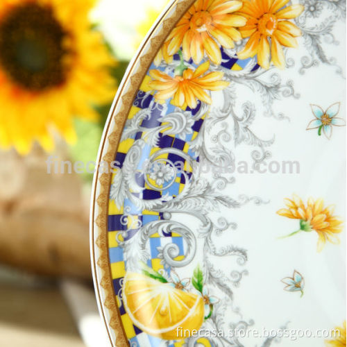 10.5 Inches Elegant Fine New Bone China Charger Plates Wholesale